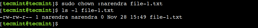 Thay đổi Sở hữu Nhóm tệp tin trong Linux