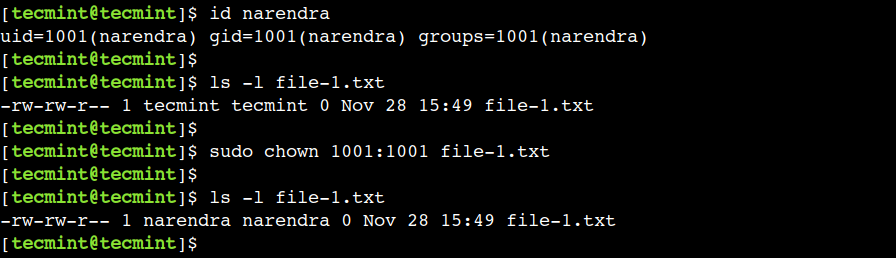 Thay đổi Sở hữu tệp tin UID và GID trong Linux