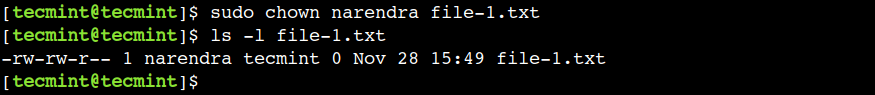 Thay đổi Sở hữu tệp tin trong Linux