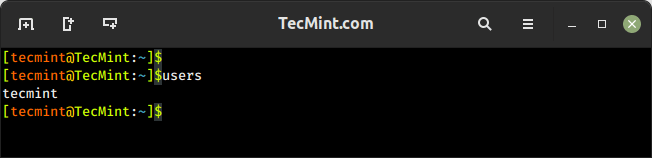 Hiển thị người dùng hiện đang đăng nhập trên Linux