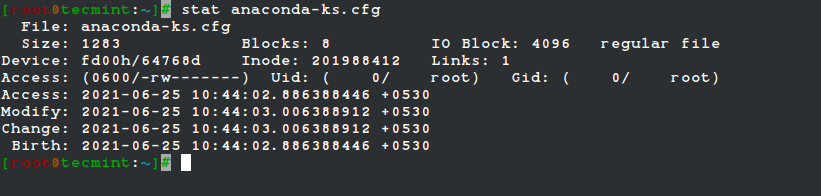 Kiểm tra thông tin truy cập tệp trong Linux