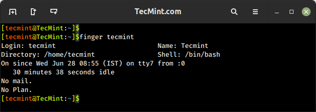 Kiểm tra thông tin người dùng trên Linux