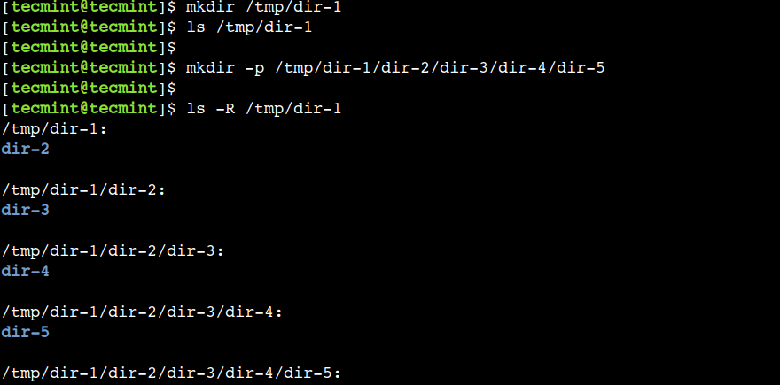 Tạo thư mục trong Linux