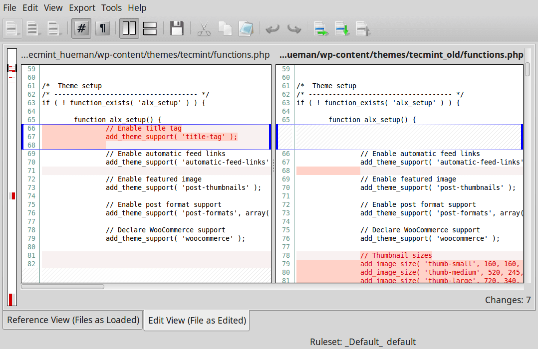 DiffMerge - So sánh tệp tin trong Linux