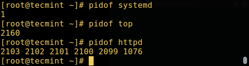 Tìm ID quy trình Linux