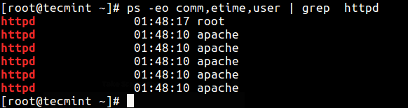 Find Process Uptime