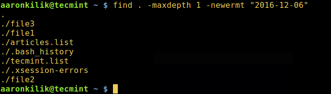 Tìm Tệp Hôm Nay Trong Linux