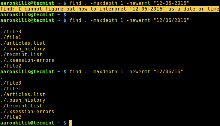 Tìm Tệp Đã Sửa Đổi Hôm Nay Trong Linux