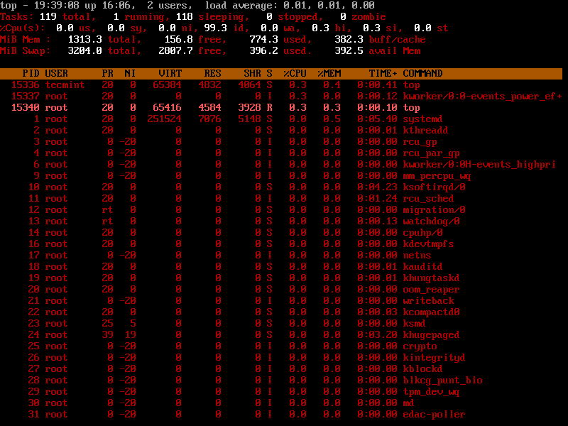 Tô sáng quy trình Linux