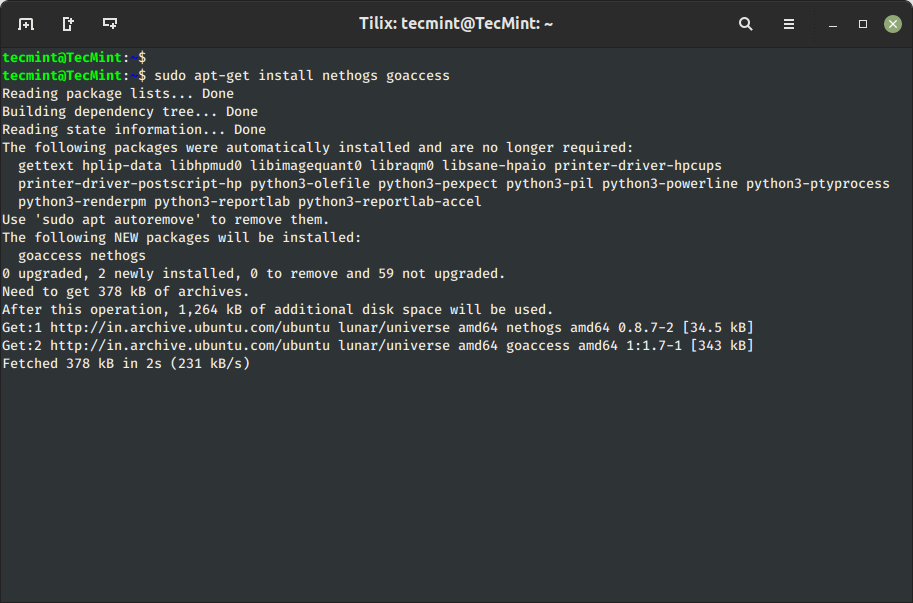 Cài đặt nhiều gói trong Ubuntu
