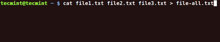 Kết hợp nhiều file trong Linux