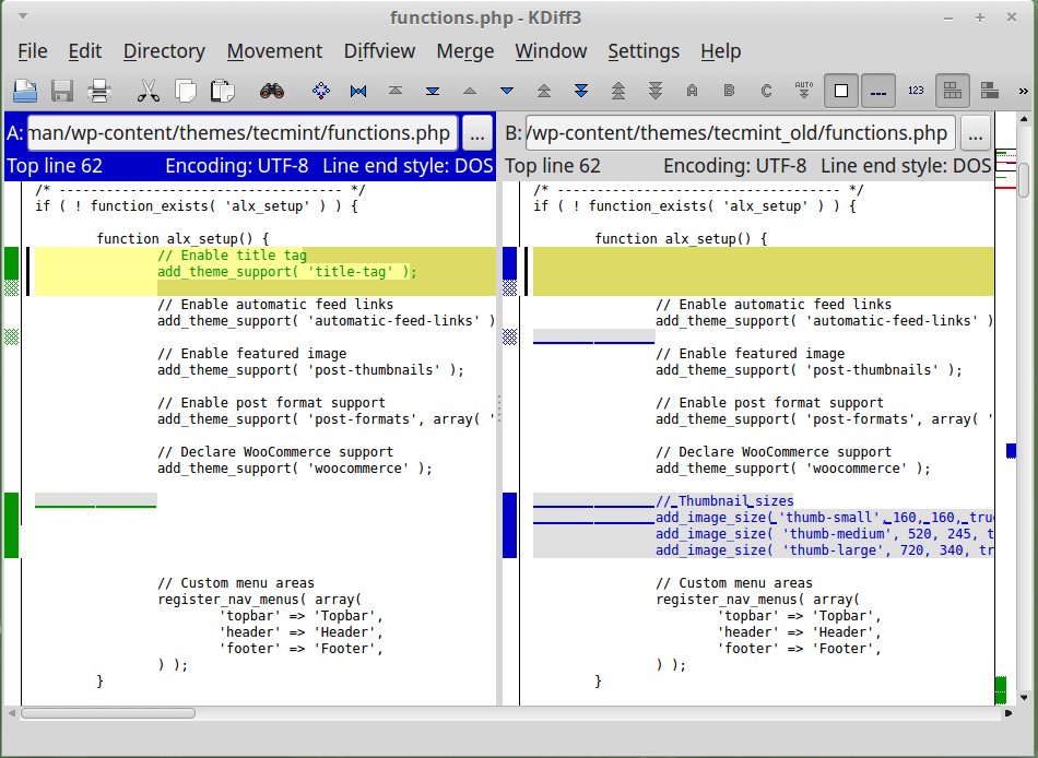 Công cụ KDiff3 cho Linux