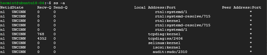 Liệt kê tất cả các cổng trên Linux