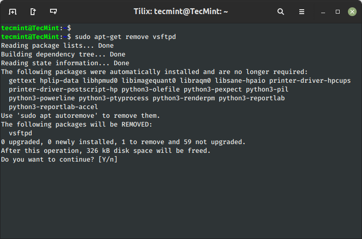 Gỡ bỏ gói mà không cấu hình trong Ubuntu