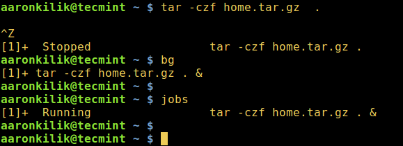 Chạy lệnh Linux ở nền