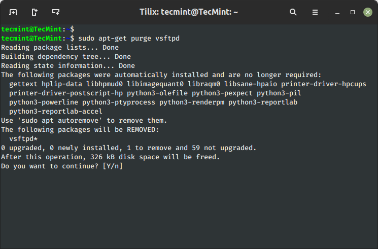 Gỡ bỏ gói có cấu hình trong Ubuntu