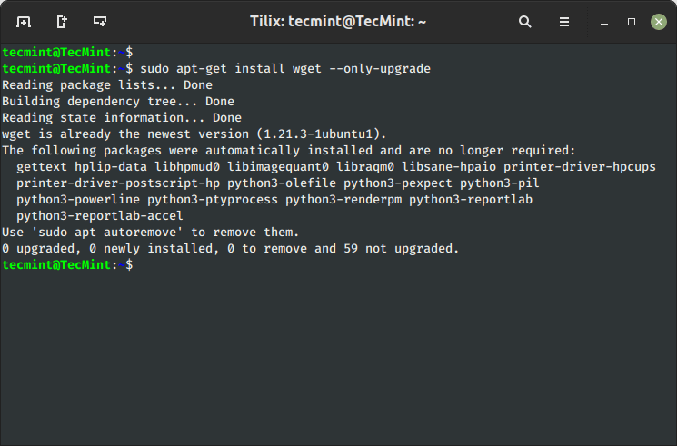 Cập nhật một gói trong Ubuntu