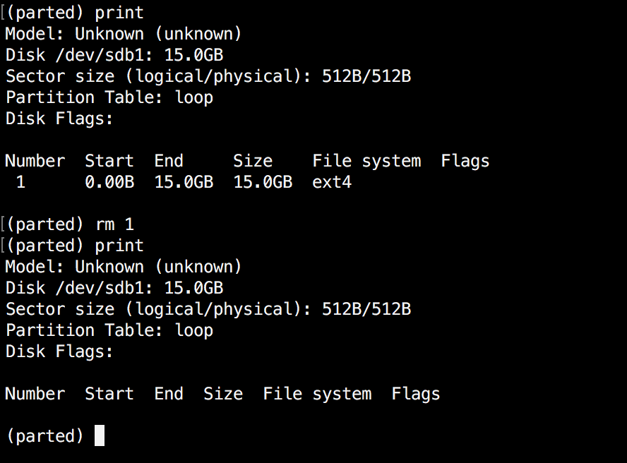 Xóa Phân vùng Linux
